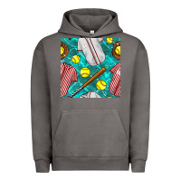Pigment Tornado softball uniform glove and bat with field seamless pattern Urban Hoodie - BundleAndBundleShop