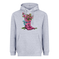 Heather Grey valentines day western boots and roses Heavyweight Hoodie - AdoDesignShop