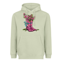 Matcha valentines day western boots and roses Heavyweight Hoodie - AdoDesignShop