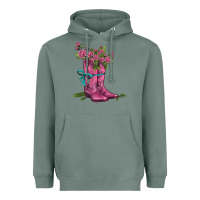Sage valentines day western boots and roses Heavyweight Hoodie - AdoDesignShop