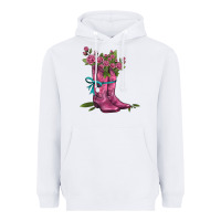 White valentines day western boots and roses Heavyweight Hoodie - AdoDesignShop