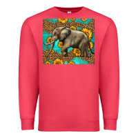 Cardinal western sunflowers elephant Premium Sweatshirt - LillyAllenDesigns