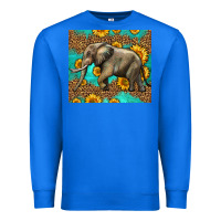 True Royal western sunflowers elephant Premium Sweatshirt - LillyAllenDesigns