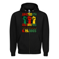 Black juneteenth celebrating black freedom Zipper Hoodie - HRA Design Shop