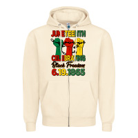 Sandshell juneteenth celebrating black freedom Zipper Hoodie - HRA Design Shop