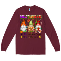 Burgundy hallothanksmas its the most wonderful time of the Long Sleeve Tee - texasbilliewilder