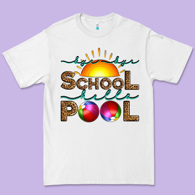 Bye Bye School Hello Pool Premium Tee Designed By Artiststas