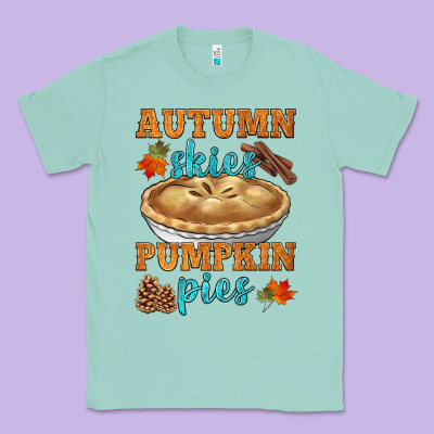Autumn Skies Pumpkin Pies Classic Tee Designed By Hra Design Shop