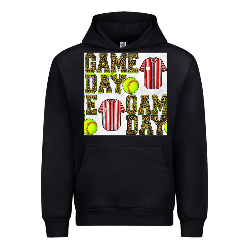 Softball Uniform Game Day Seamless Pattern Urban Hoodie by BundleAndBundleShop | Teevron