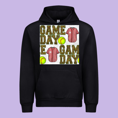 Softball Uniform Game Day Seamless Pattern Urban Hoodie Designed By Bundleandbundleshop
