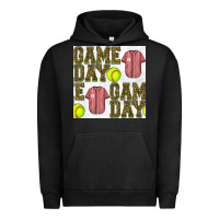Pigment Black softball uniform game day seamless pattern Urban Hoodie - BundleAndBundleShop