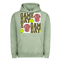 Pigment Oil Green softball uniform game day seamless pattern Urban Hoodie - BundleAndBundleShop