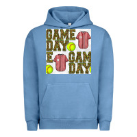 Pigment Pebble Blue softball uniform game day seamless pattern Urban Hoodie - BundleAndBundleShop
