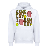 White softball uniform game day seamless pattern Urban Hoodie - BundleAndBundleShop