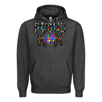 Charcoal Heather proud mom Zipper Hoodie - CowhideDigitalArt