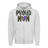 Dove Grey proud mom Zipper Hoodie - CowhideDigitalArt