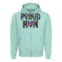 Seafoam proud mom Zipper Hoodie - CowhideDigitalArt