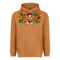 Meerkat beagle with sunflowers license plate Heavyweight Hoodie - Artiststas