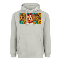 Moon Dust beagle with sunflowers license plate Heavyweight Hoodie - Artiststas
