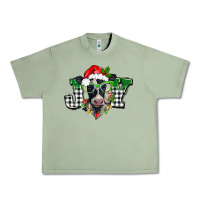 Oil Green Christmas joy black and white cow Urban Heavy Tee - BarkalooDesign