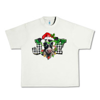 Pistachio Christmas joy black and white cow Urban Heavy Tee - BarkalooDesign