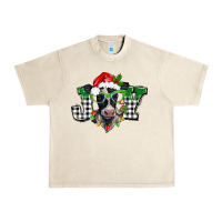 Sandshell Christmas joy black and white cow Urban Heavy Tee - BarkalooDesign
