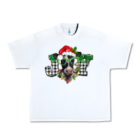 White Christmas joy black and white cow Urban Heavy Tee - BarkalooDesign