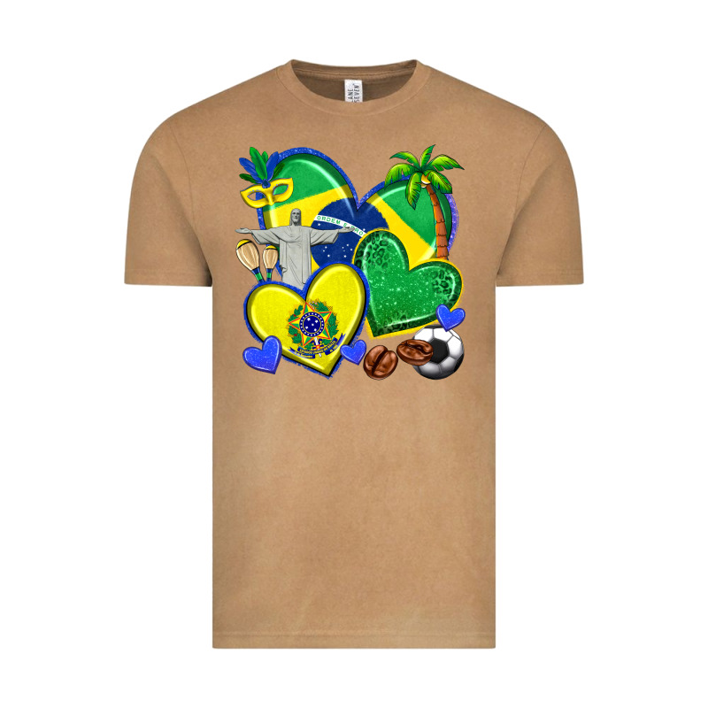 Brazil Hearts Vintage Tee by texasbilliewilder | Teevron