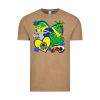 Vintage Coffee brazil hearts Vintage Tee - texasbilliewilder