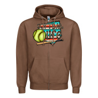 Chestnut softball life Zipper Hoodie - CowhideDigitalArt
