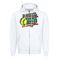 White softball life Zipper Hoodie - CowhideDigitalArt