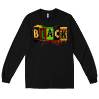 Black Black juneteenth Long Sleeve Tee - Zillion Design Studio
