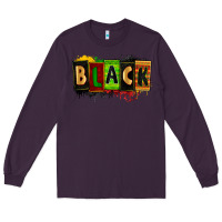 Plum Black juneteenth Long Sleeve Tee - Zillion Design Studio