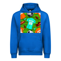 Cobalt soccer ball uniform and shoes seamless pattern Urban Hoodie - BundleAndBundleShop