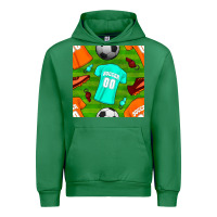 Emerald soccer ball uniform and shoes seamless pattern Urban Hoodie - BundleAndBundleShop