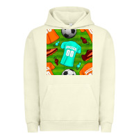 Pigment Pistachio soccer ball uniform and shoes seamless pattern Urban Hoodie - BundleAndBundleShop