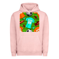 Pigment Salmon soccer ball uniform and shoes seamless pattern Urban Hoodie - BundleAndBundleShop
