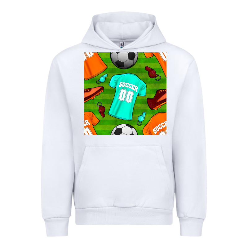 Soccer Ball Uniform And Shoes Seamless Pattern Urban Hoodie by BundleAndBundleShop | Teevron