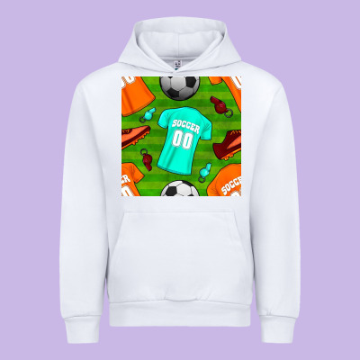 Soccer Ball Uniform And Shoes Seamless Pattern Urban Hoodie Designed By Bundleandbundleshop