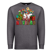 Charcoal Heather feliz navidad Spanish Christmas Premium Sweatshirt - Jasminsmagicworld