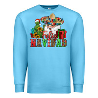 Ocean Blue feliz navidad Spanish Christmas Premium Sweatshirt - Jasminsmagicworld
