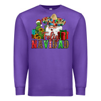 Purple feliz navidad Spanish Christmas Premium Sweatshirt - Jasminsmagicworld
