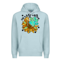 Blue Mist life is better with dogs Premium Hoodie - NancyCooperArtShop