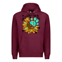 Burgundy life is better with dogs Premium Hoodie - NancyCooperArtShop