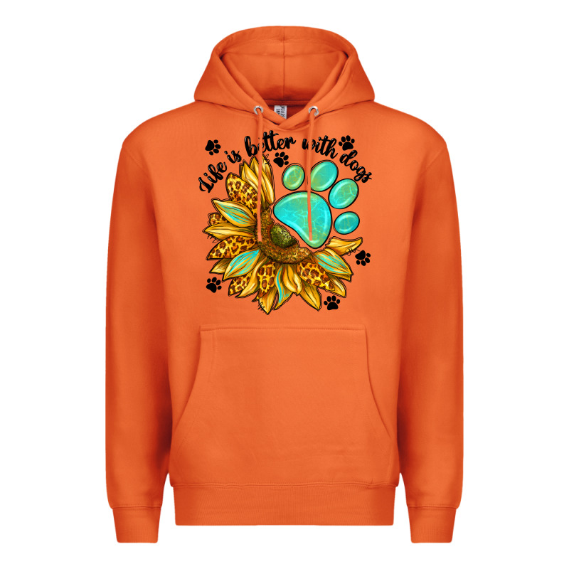 Life Is Better With Dogs Premium Hoodie by NancyCooperArtShop | Teevron