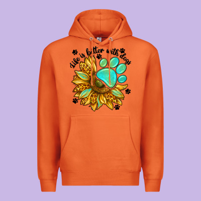 Life Is Better With Dogs Premium Hoodie Designed By Nancycooperartshop
