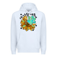 White life is better with dogs Premium Hoodie - NancyCooperArtShop