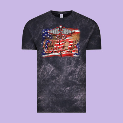Patriotic Nurse Certified Medical Assistant Medilcal Symbol Background Vintage Tee Designed By Barkaloodesign