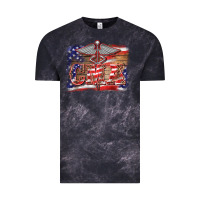 Cloud Black patriotic nurse certified medical assistant medilcal symbol background Vintage Tee - BarkalooDesign