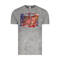 Cloud Rock patriotic nurse certified medical assistant medilcal symbol background Vintage Tee - BarkalooDesign